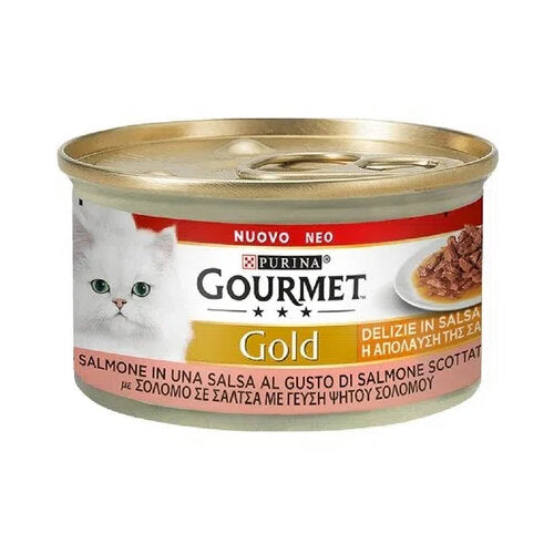 Purina Gourmet Gold Delizie In Salsa Con Salmone Per Gatti Lattina 85g-2