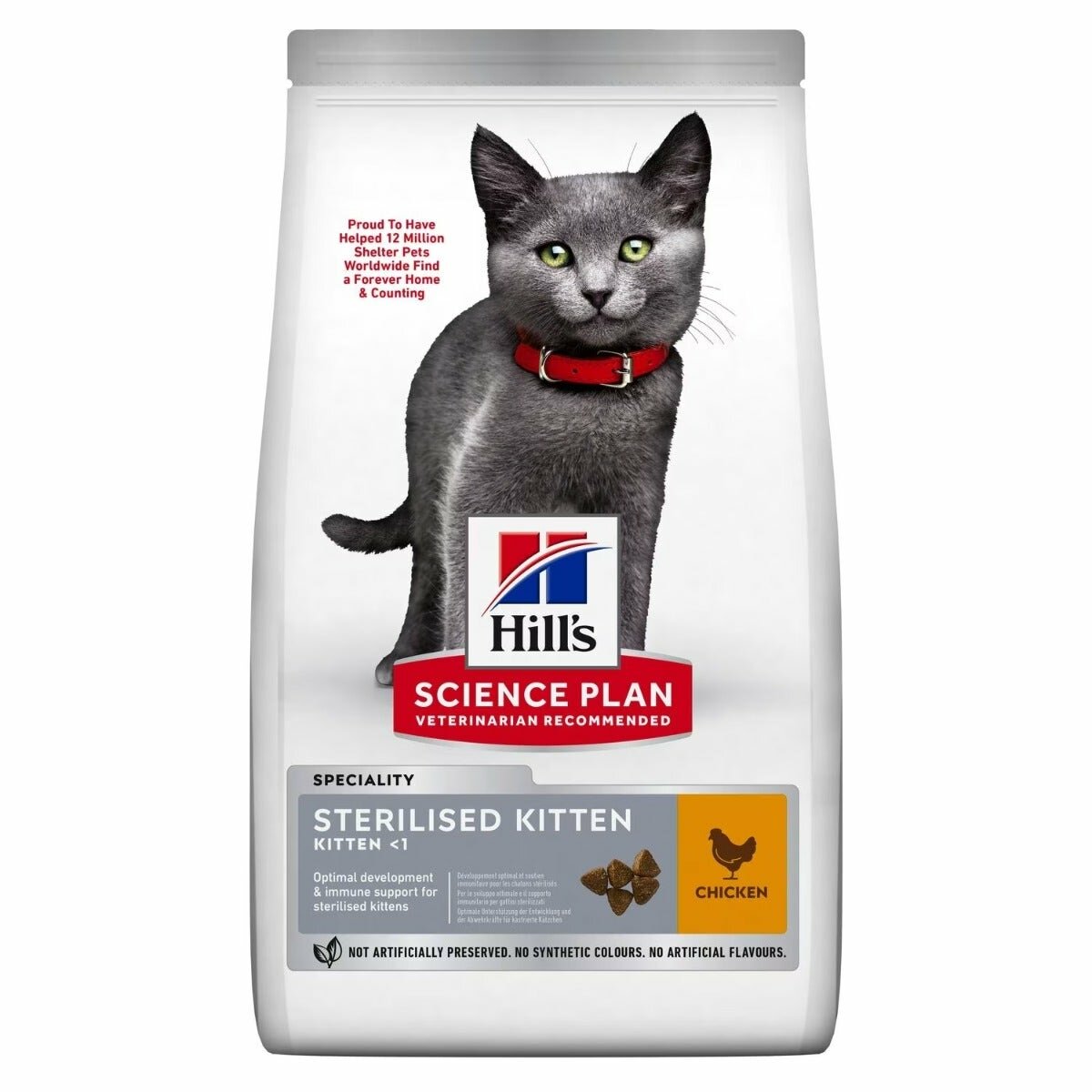 Hill's Science Plan Sterilised Kitten Cibo Secco Con Pollo Per Gattini Sterilizzati Sacco 300g-2