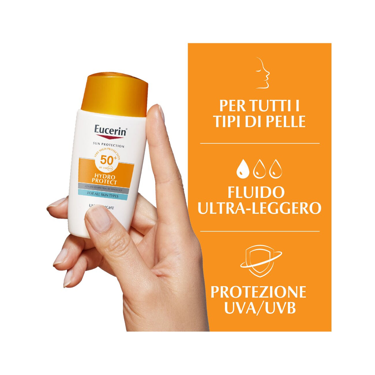 Eucerin Hydro Protect SPF50+ fluido solare viso ultra-leggero 50ml-9