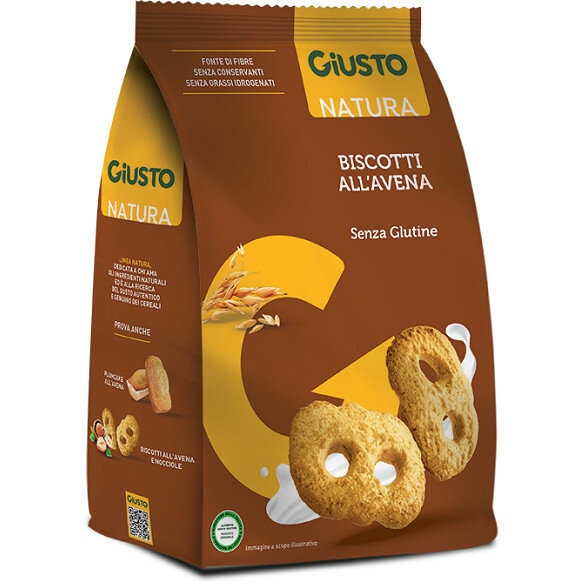 Giusto Senza Glutine Biscotti all'Avena 250g-1