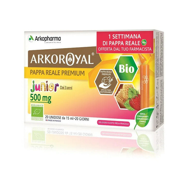 Arkoroyal Pappa Reale 500mg Bio Junior 20 Fialoidi-1