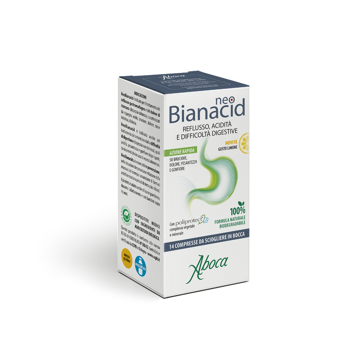 Aboca Neobianacid 14 Compresse Gusto Limone-1