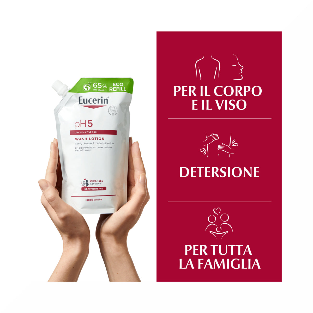 Eucerin pH5 Detergente Viso e Corpo Eco Refill 400ml-3