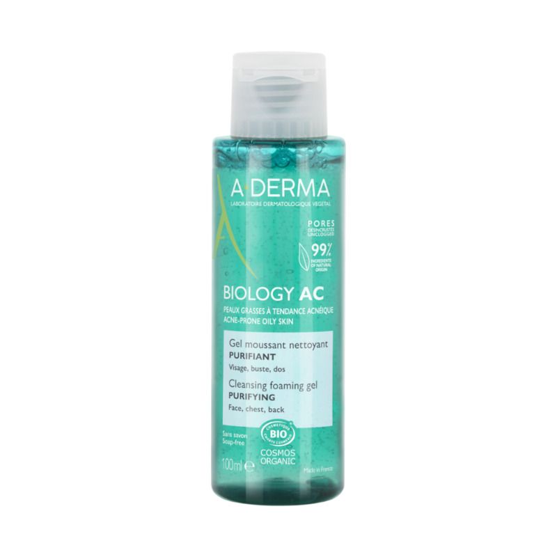 A-Derma Biology AC Gel detergente schiumogeno purificante anti-imperfezioni 100ml-1