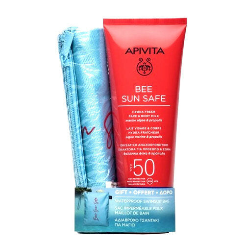 Apivita Bee Sun Safe Hydra Fresh Face & Body Milk SPF50 200ml + Pochette-2