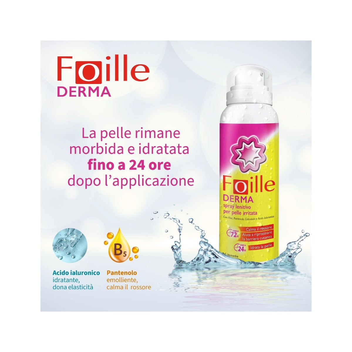 Foille Derma Spray riparatore cutaneo, doposole per pelle arrossata e secca, erogazione anche sottosopra 150ml-11
