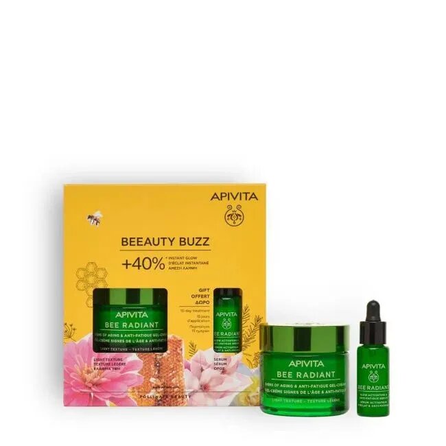 Apivita Set Bee Radiant Crema Gel Leggera 50ml + Siero 10ml-2