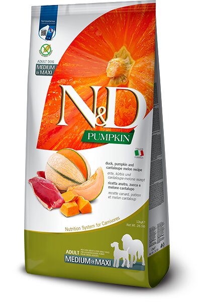 Farmina N&D Pumpkin Cibo Secco Anatra Zucca E Melone Per Cani Adulti Taglia Maxi 12kg-1