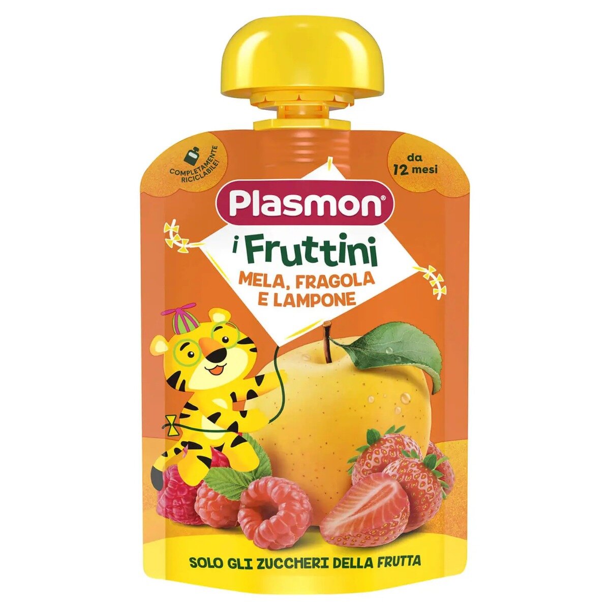 Plasmon I Fruttini Mela/Fragola/Lampone 130g-2