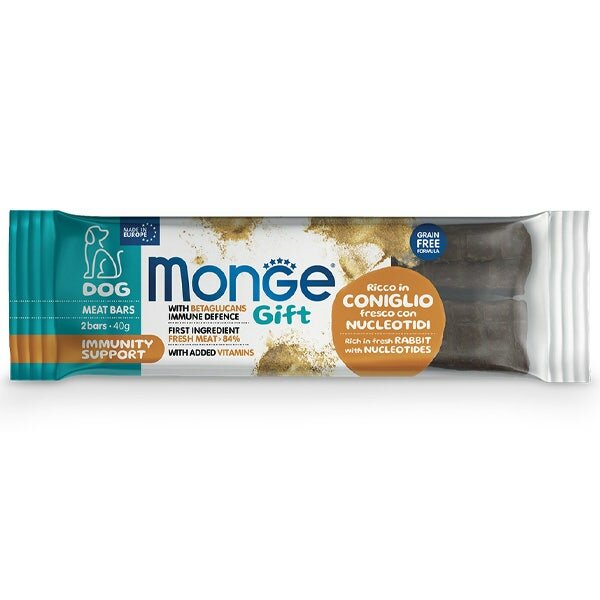 Monge Meat Bars Immunity Support Barretta Per Cani Adulti Coniglio Fresco Con Nucleotidi 40g-1