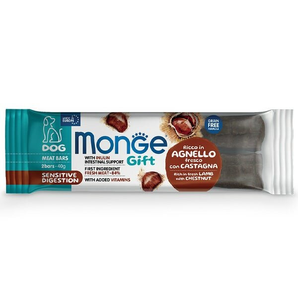 Monge Meat Bars Sensitive Digestion Barretta Per Cani Adulti Agnello Fresco Con Castagne 40g-1