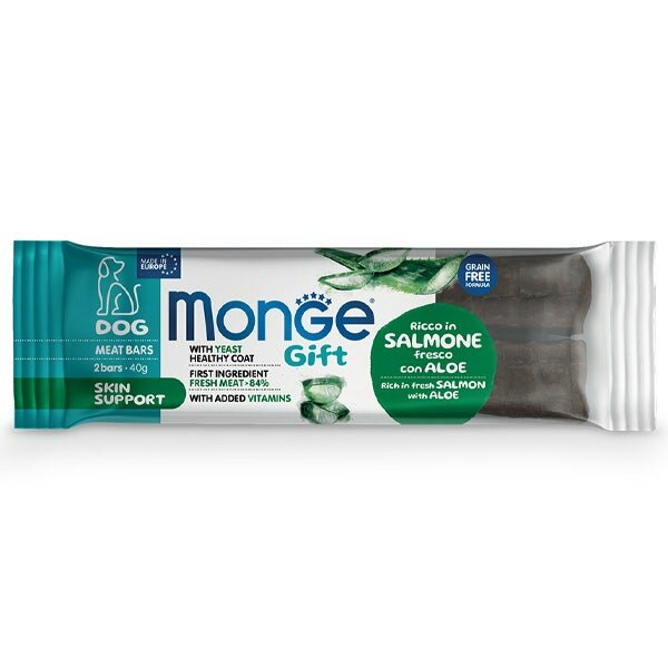 Monge Meat Bars Skin Support Barretta Per Cani Adulti Salmone Fresco Con Aloe 40g-1