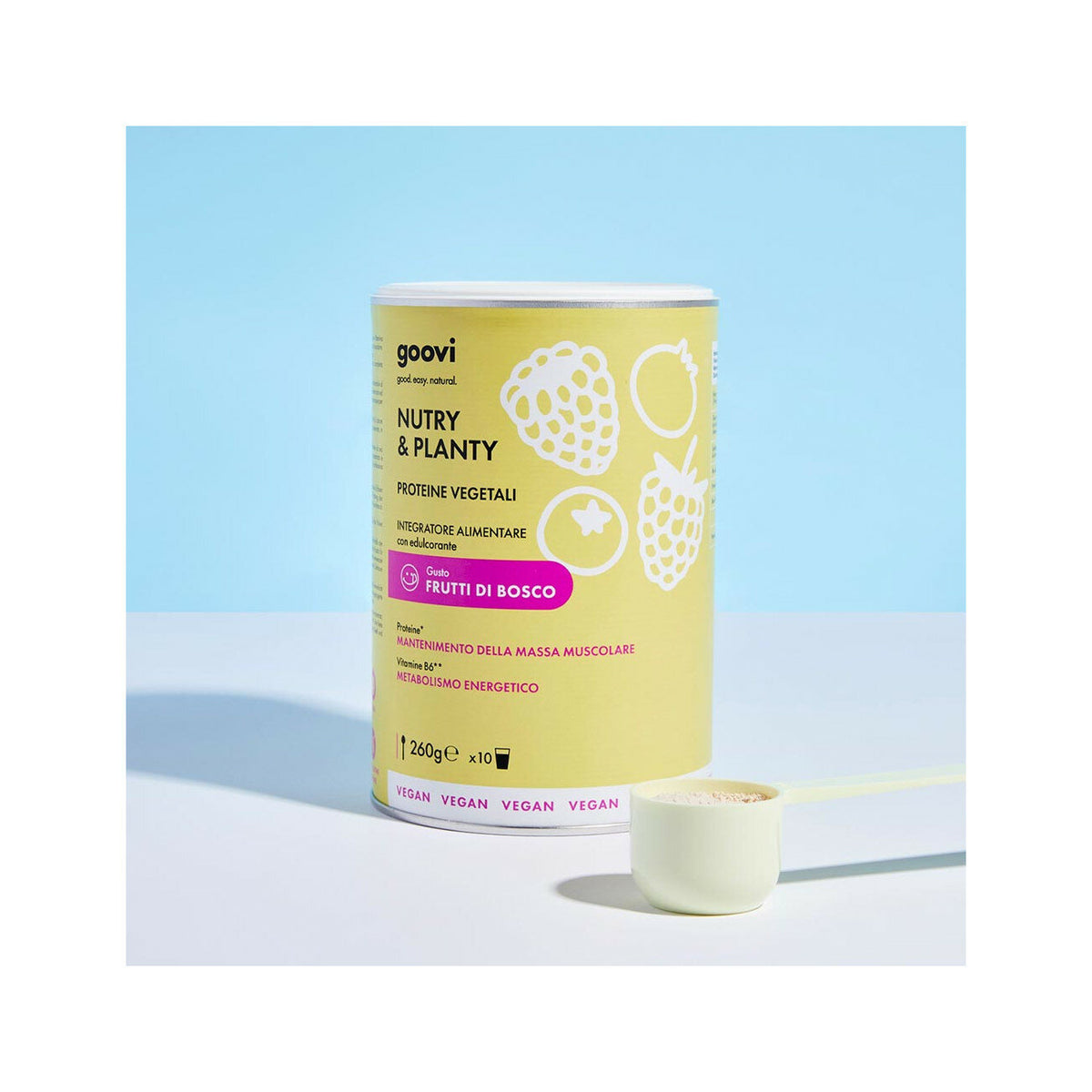 Goovi Proteine Vegetali Frutti Di Bosco 260g-1
