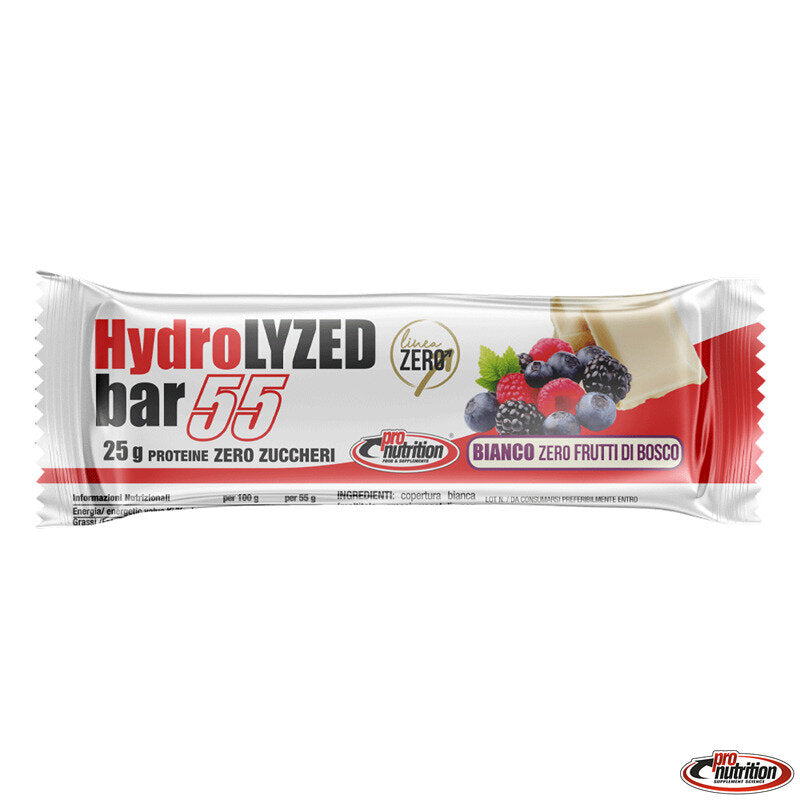 Pronutrition Hydrolized Bar Barretta Proteica Gusto Cioccolato Bianco & Frutti Di Bosco 55g-1