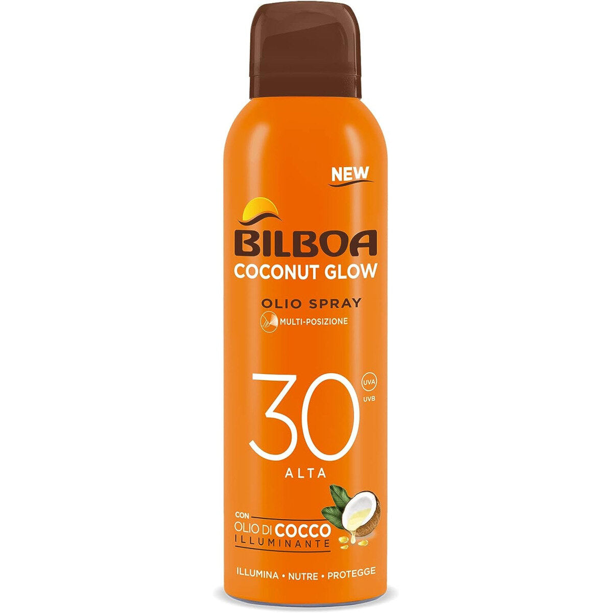 Bilboa Coconut Glow Olio Spray Solare Multiposizione SPF30 150ml-1