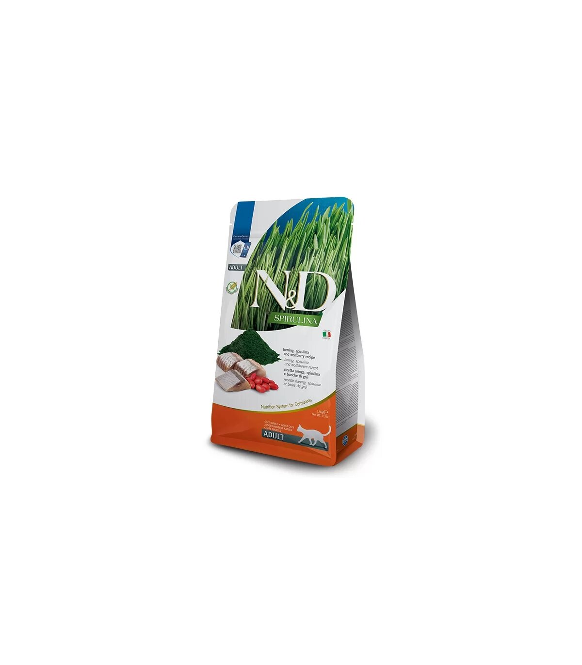 Farmina N&D Spirulina Gatto Adult Aringa Per Gatti Adulti 1.5kg-1