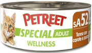 Petreet Wellness Tonno Con Carote Zucca Cibo Umido Gatto Adulto Barattolo 70g-2