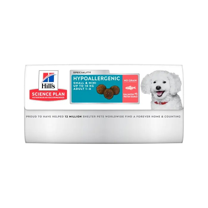 Hill's Science Plan Hypoallergenic Al Salmone Cibo Secco Cani Adulti Taglia Small Sacco 6kg-10