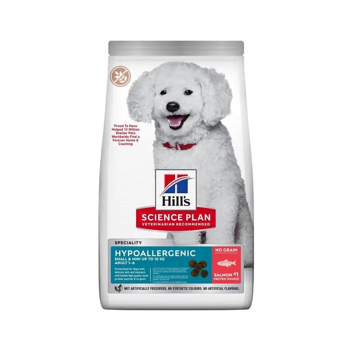 Hill's Science Plan Hypoallergenic Al Salmone Cibo Secco Cani Adulti Taglia Small Sacco 1,5kg-13