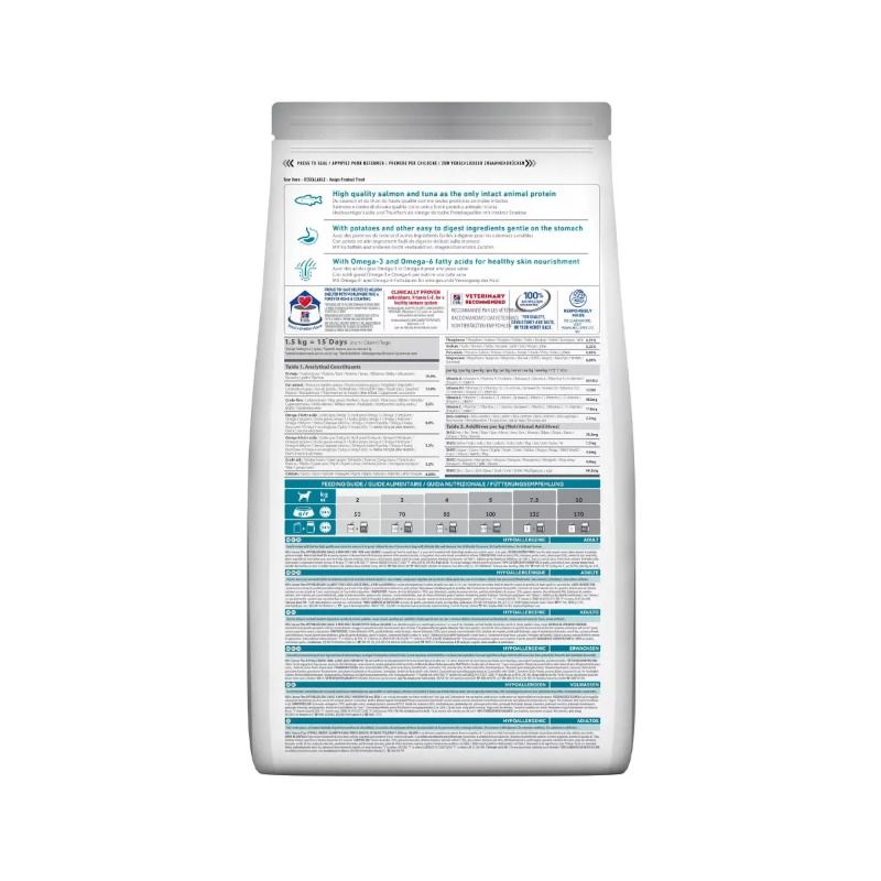 Hill's Science Plan Hypoallergenic Al Salmone Cibo Secco Cani Adulti Taglia Small Sacco 1,5kg-2