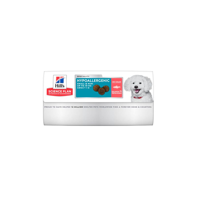 Hill's Science Plan Hypoallergenic Al Salmone Cibo Secco Cani Adulti Taglia Small Sacco 1,5kg-3