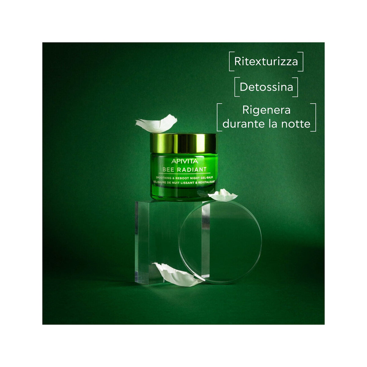 Apivita Bee Radiant Gel-Balsamo Notte Levigante & Riattivante 50ml-2
