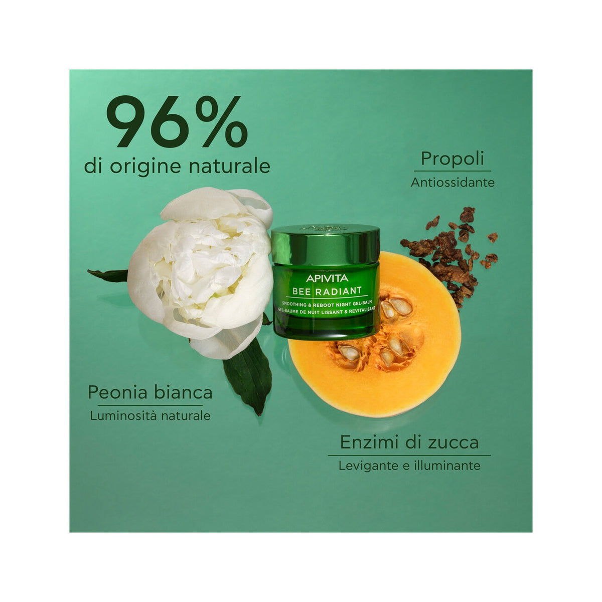 Apivita Bee Radiant Gel-Balsamo Notte Levigante & Riattivante 50ml-3