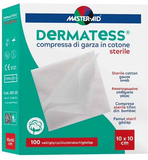 Master-Aid Dermatess Compressa di Garza Cotone Sterile 10X10cm-1