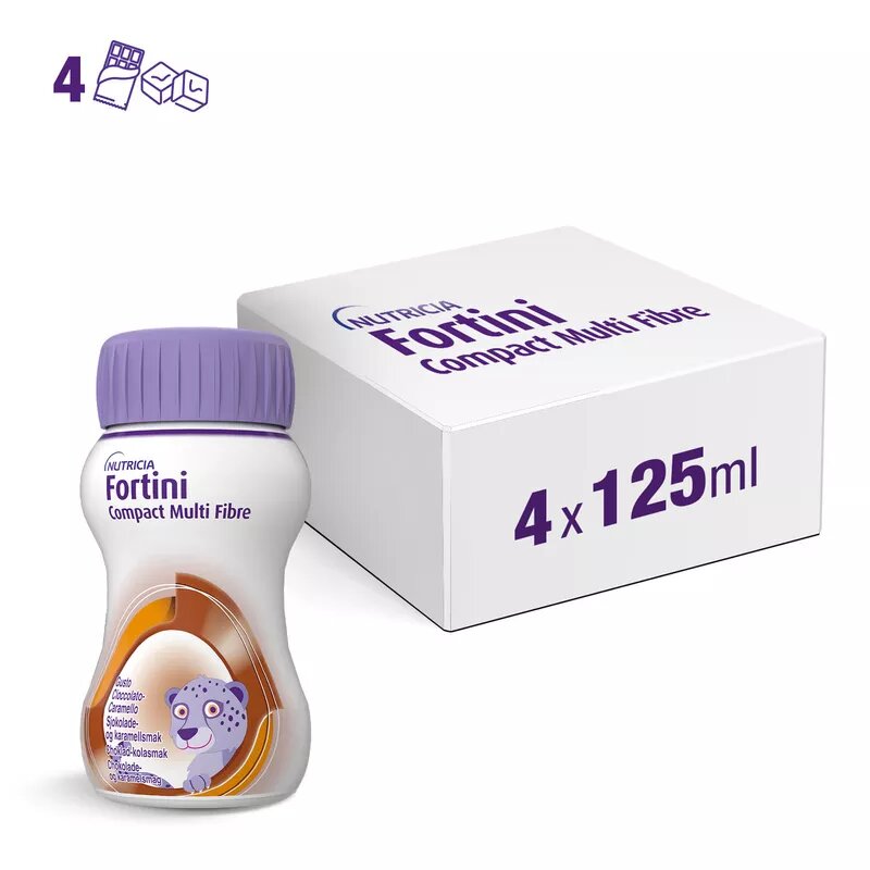Nutricia Fortini Compact Multifibre Cioccolato E Caramello 4x125ml-1