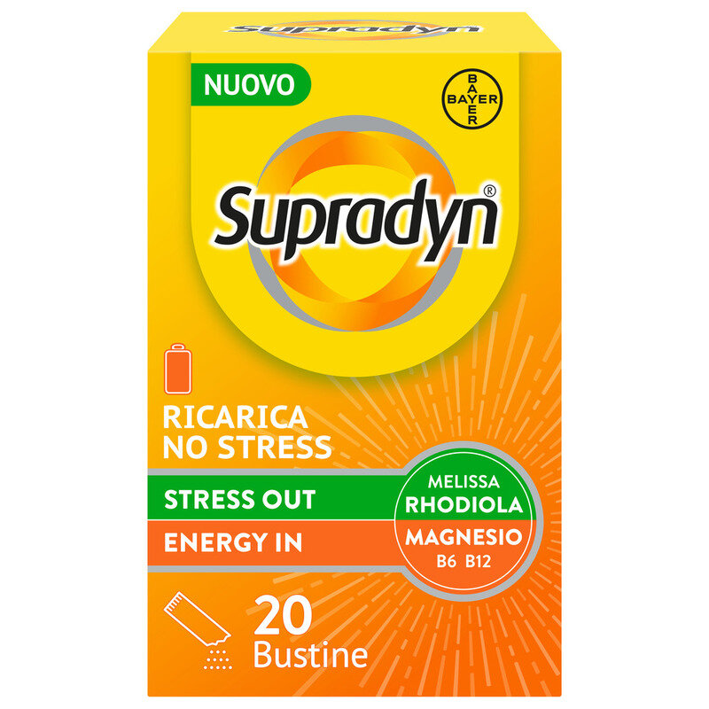 Supradyn Ricarica No Stress Integratore Vitamine e Magnesio contro la Stanchezza da Stress 20 Buste-1