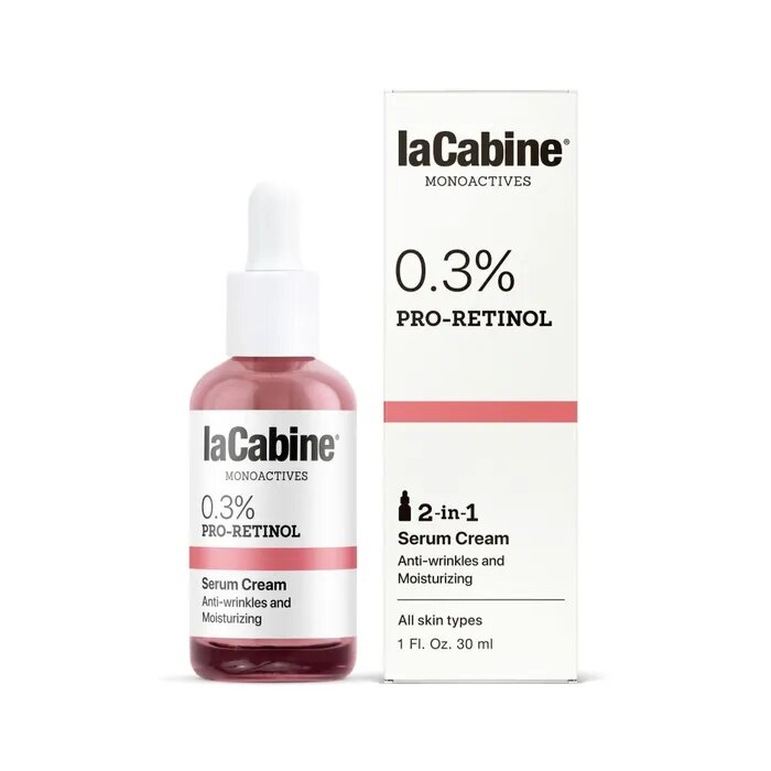 LaCabine 0.3% Pro-Retinol Tecnologia 2 in 1 Siero+Crema Viso Rigenerazione Cellulare 30ml-2
