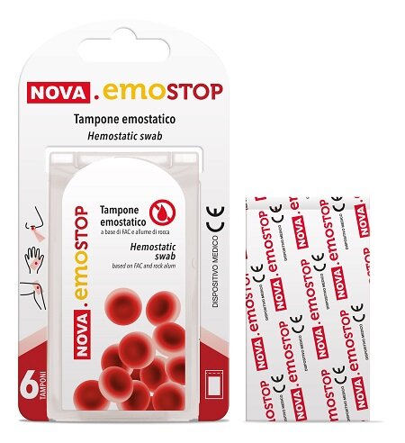 Nova Emostop Tampone Emostatico 6 Pezzi-1