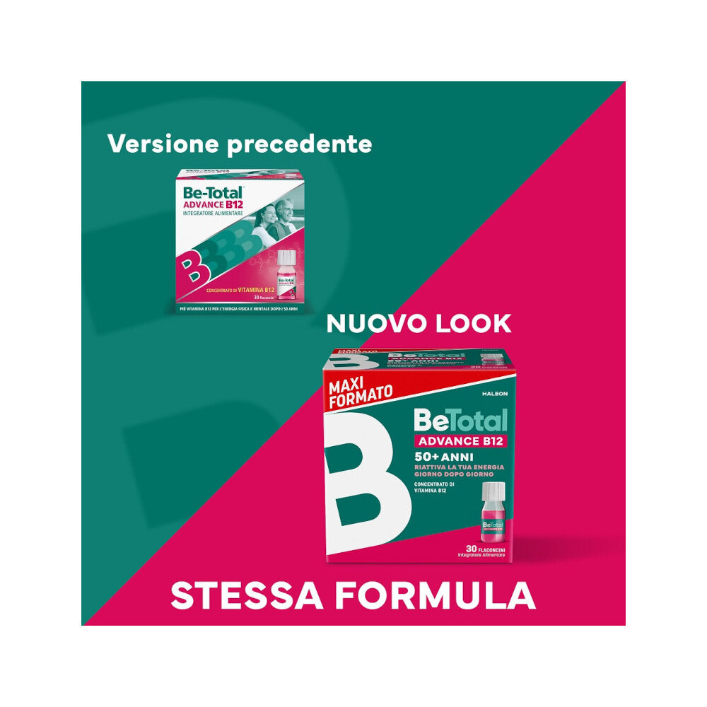 Be-Total Advance B12 Integratore Alimentare 50+ Anni 30 Flaconcini-2