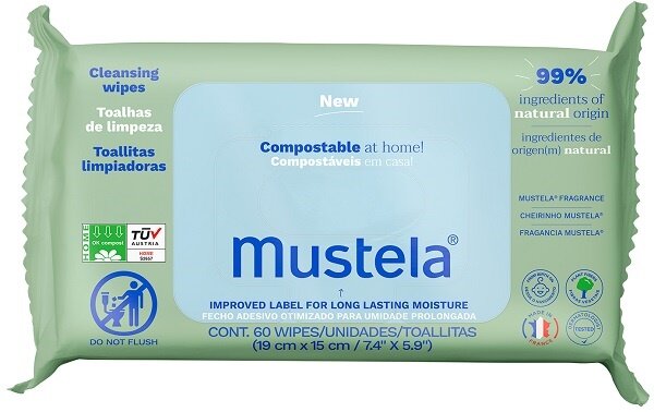 Mustela Salviette Compostabili 60 Pezzi-1
