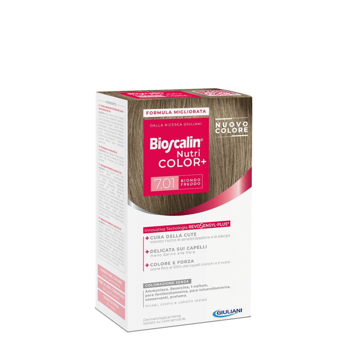 Bioscalin Nutricolor Plus Colorazione Capelli Permanente 7,01 Biondo Freddo-1