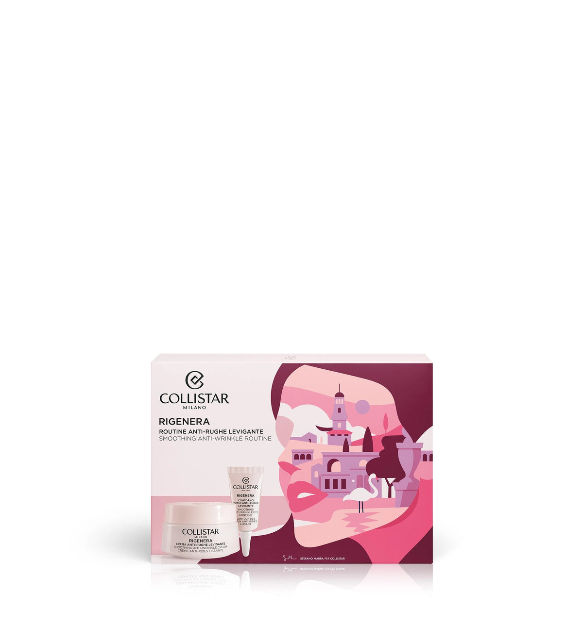 Collistar Cofanetto Crema Viso/Collo 50ml + Contorno Occhi 5ml + Bustina Gocce Magiche + Pochette-1