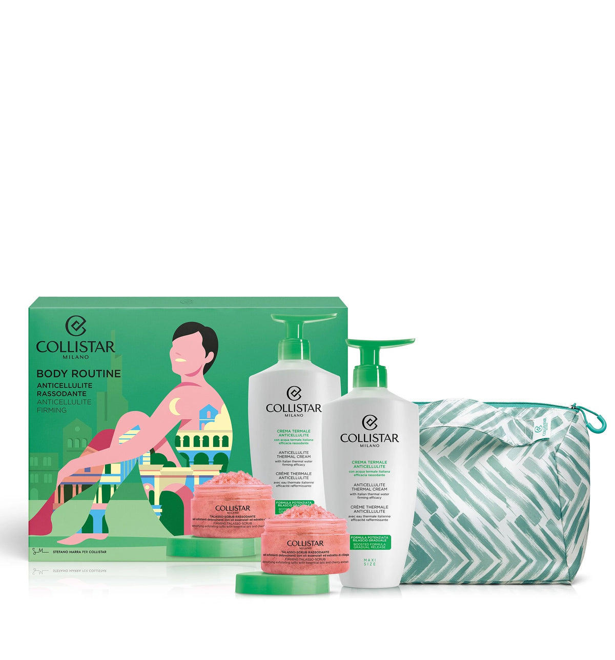 Collistar Cofanetto Corpo Crema Anticellulite 400ml+Talasso Scrub Rassodante 150g+Pochette-2