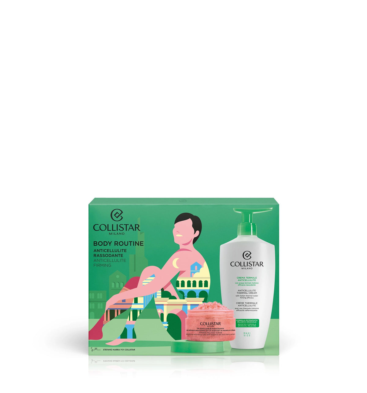 Collistar Cofanetto Corpo Crema Anticellulite 400ml+Talasso Scrub Rassodante 150g+Pochette-1