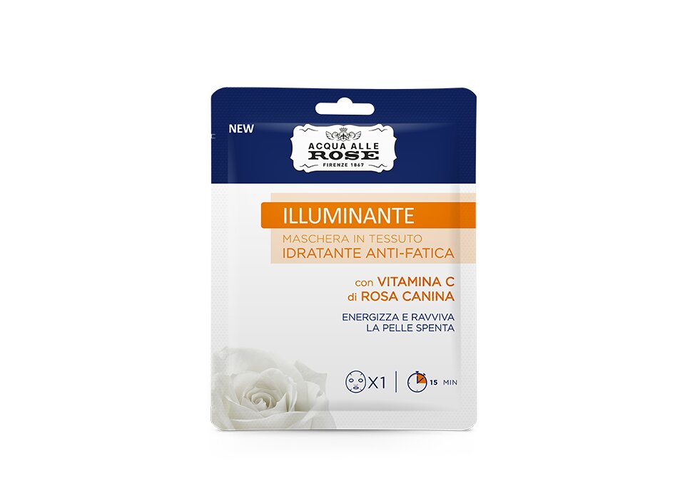 Acqua Alle Rose Maschera In Tessuto Illuminante Idratante Antifatica-3
