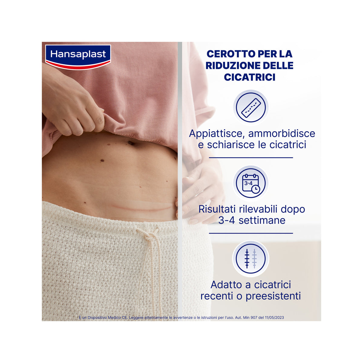 Hansaplast Cerotti Riduzione Delle Cicatrici XL 21 Pezzi Da 3x14,6 Cm Cerotti Cicatrici Grandi-2