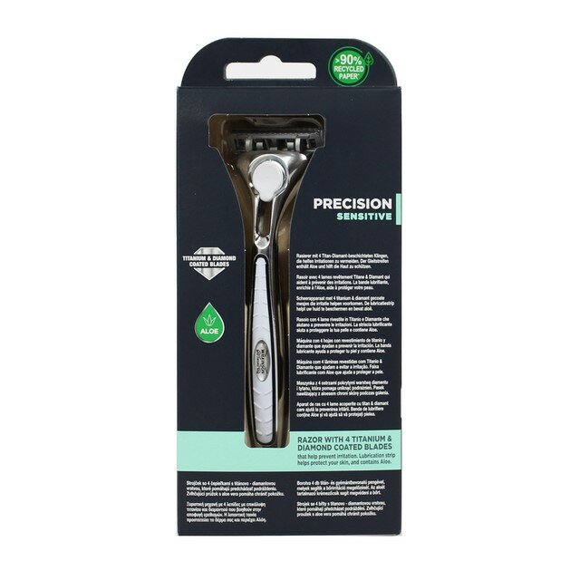 Wilkinson Rasoio Quattro Essential 4 Precision Sensitive 4 Lame Manico + 1 Ricambio-2