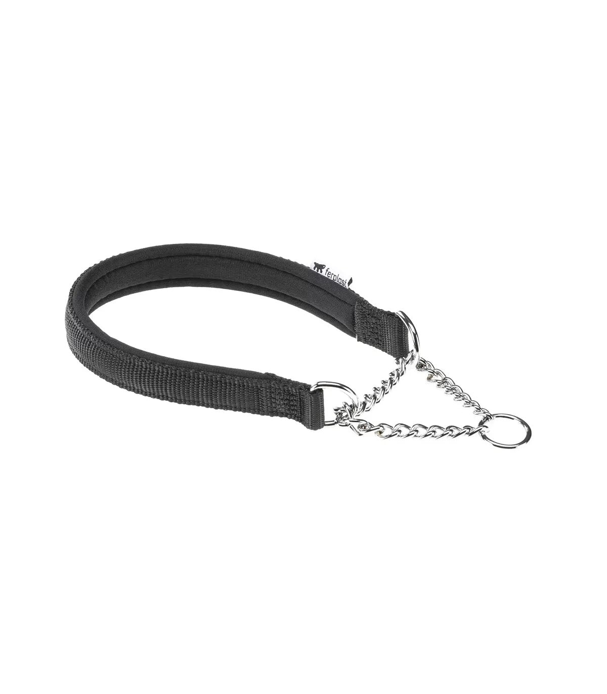 Ferplast Daytona CSS Collare Semistrangolo Nylon Soffice Imbottitura Nero Per Cani CSS25/60-1
