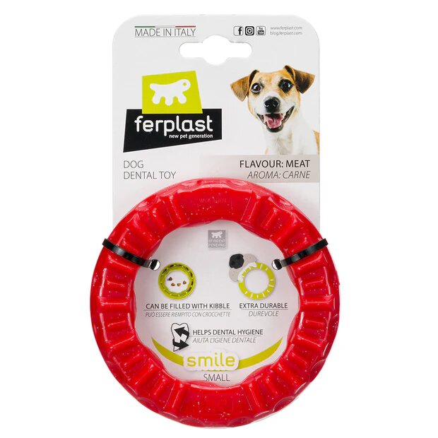 Ferplast Smile Ring Gioco Dentale Anello Taglia Small Rosso Per Cani-5