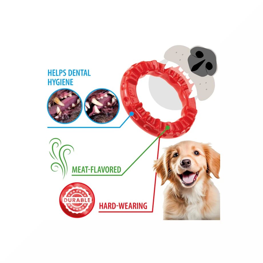 Ferplast Smile Ring Gioco Dentale Anello Taglia Small Rosso Per Cani-4