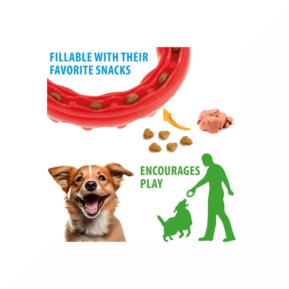 Ferplast Smile Ring Gioco Dentale Anello Taglia Small Rosso Per Cani-3