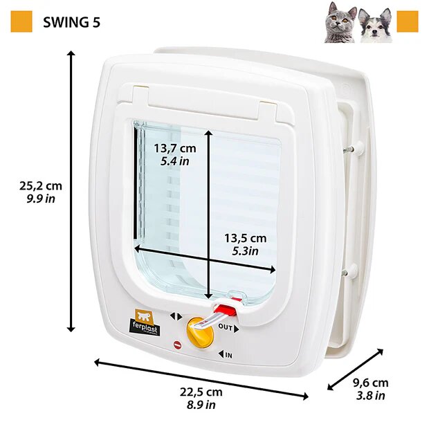 Ferplast Swing 5 Portina Per Gatti E Piccoli Cani Colore Marrone-2