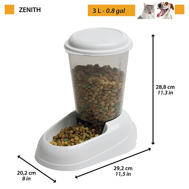 Zenith Distributore Di Crocchette Per Cani E Gatti 3l-1