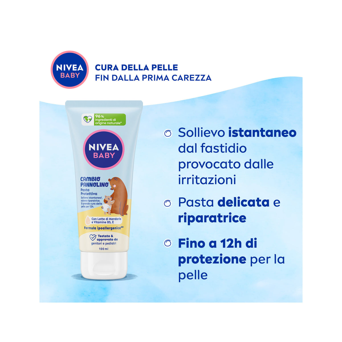 Nivea Baby Cambio Pannolino Pasta Protettiva 100 ml Crema Bambini Per Il Cambio Lenitiva-4