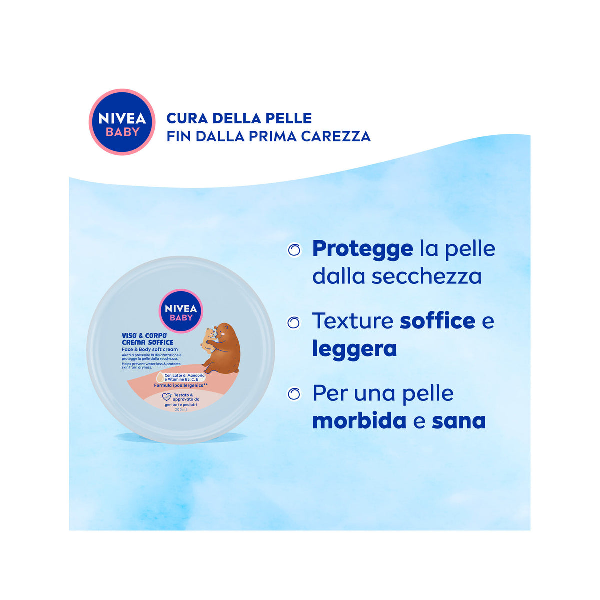 Nivea Baby Viso & Corpo Crema Soffice 200ml Crema Bambini Corpo E Viso Idratante E Nutriente-4