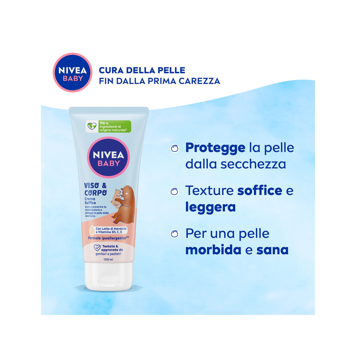 Nivea Baby Viso & Corpo Crema Soffice 100 ml Crema Bambini Corpo E Viso Idratante E Nutriente-5